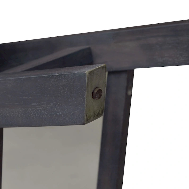 Banc de comptoir rembourré Espresso foncé, cadre en hévéa, siège en PVC chocolat