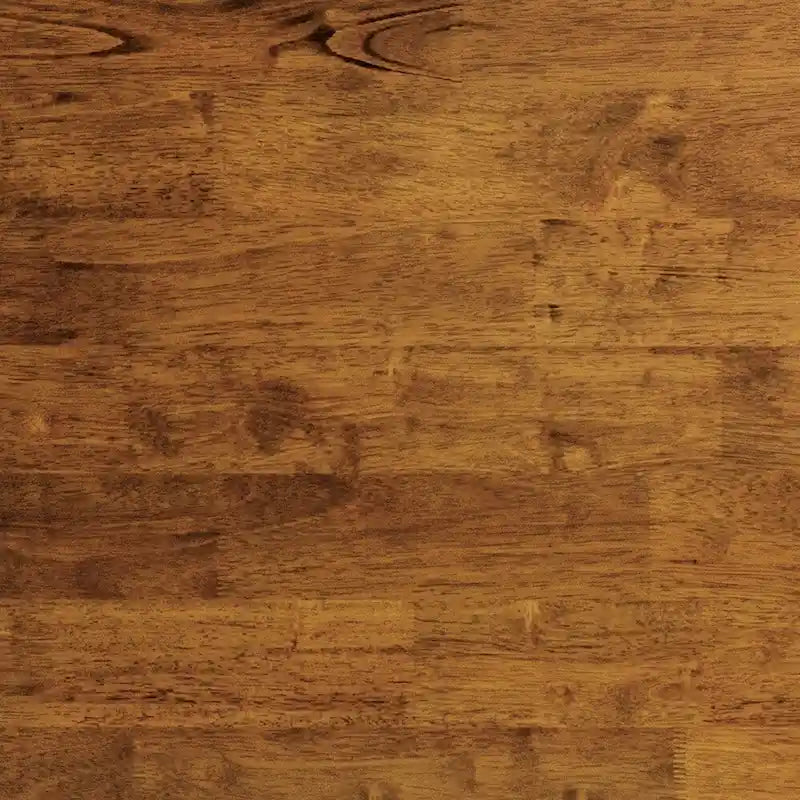 Table de salle à manger rustique à tréteaux en bois massif avec finition résistante à l'eau, cappuccino clair