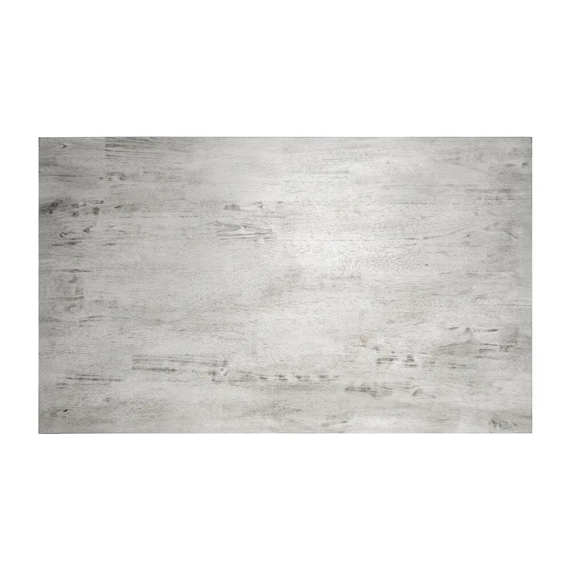 Table de salle à manger rustique à tréteaux en bois massif avec finition résistante à l'eau, cappuccino clair