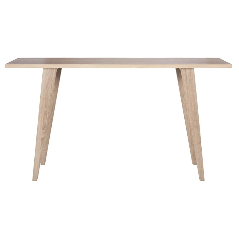 Modern Rustic Console Table with Splayed Legs White Oak Finish