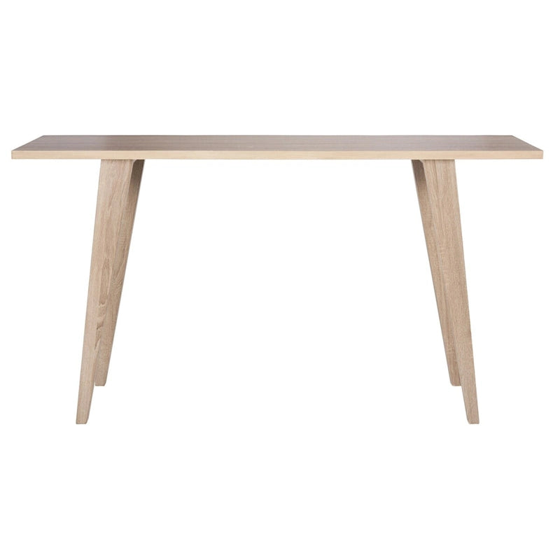 Modern Rustic Console Table with Splayed Legs White Oak Finish