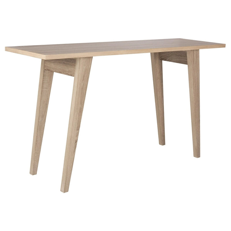 Modern Rustic Console Table with Splayed Legs White Oak Finish