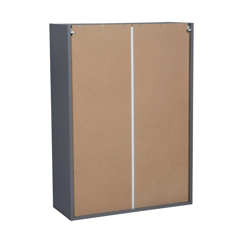 Double Door Wall Cabinet Shaker Style Panel White Off-white Brown Black Grey
