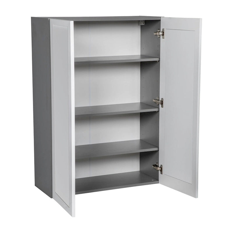 Double Door Wall Cabinet Shaker Style Panel White Off-white Brown Black Grey