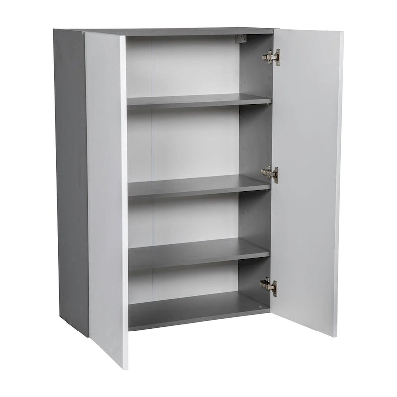 Armoire murale à double porte Panneau de style Shaker Blanc Crème Marron Noir Gris