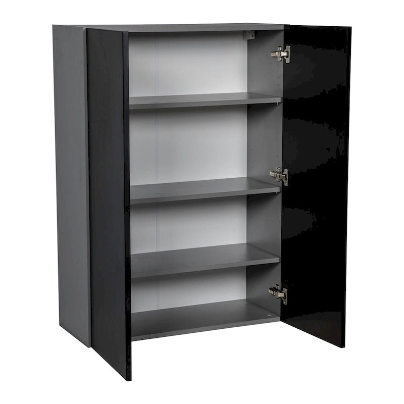 Armoire murale à double porte Panneau de style Shaker Blanc Crème Marron Noir Gris