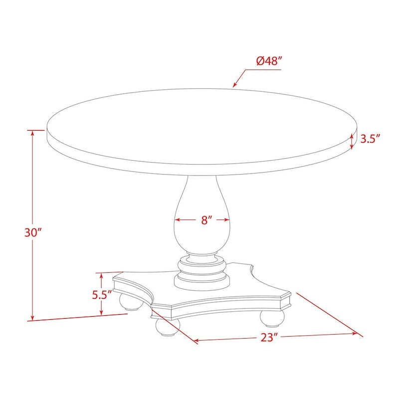Table à manger ronde en hévéa avec chaises Parson en lin kaki foncé, jacobéen patiné