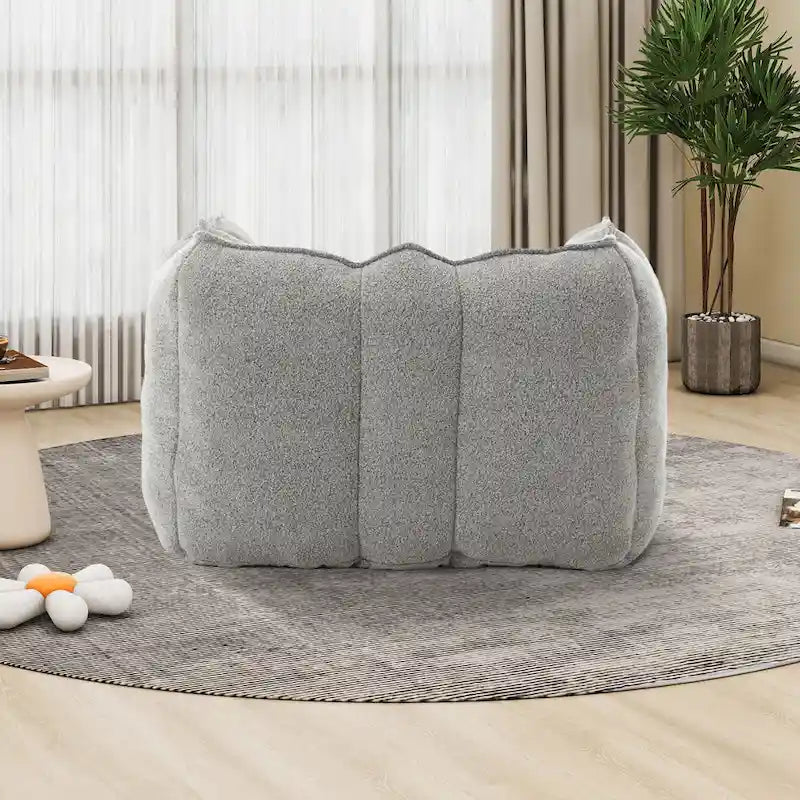 Round Tufted Accent Chair Soft Chenille Upholstery Armrest Olive Khaki