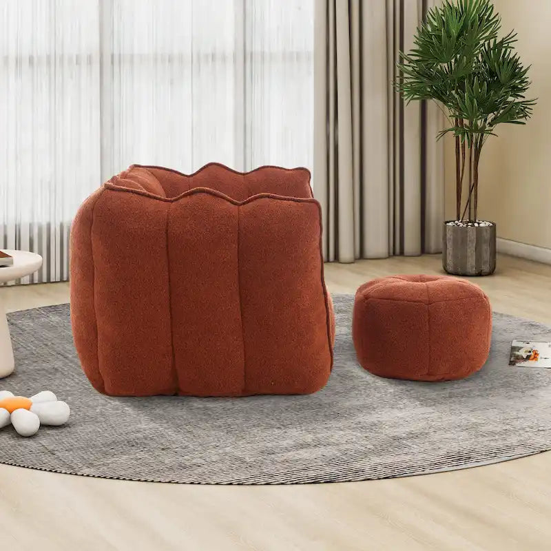 Fauteuil d'appoint rond touffeté rembourré en chenille douce avec accoudoirs olive kaki